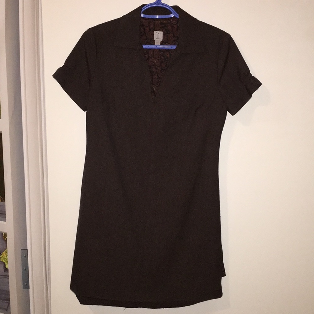 Mini brown dress - lined